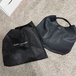 Kurt Geiger Navy Leather Hobo Bag